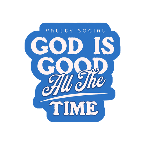 God is Good Blue Sticker