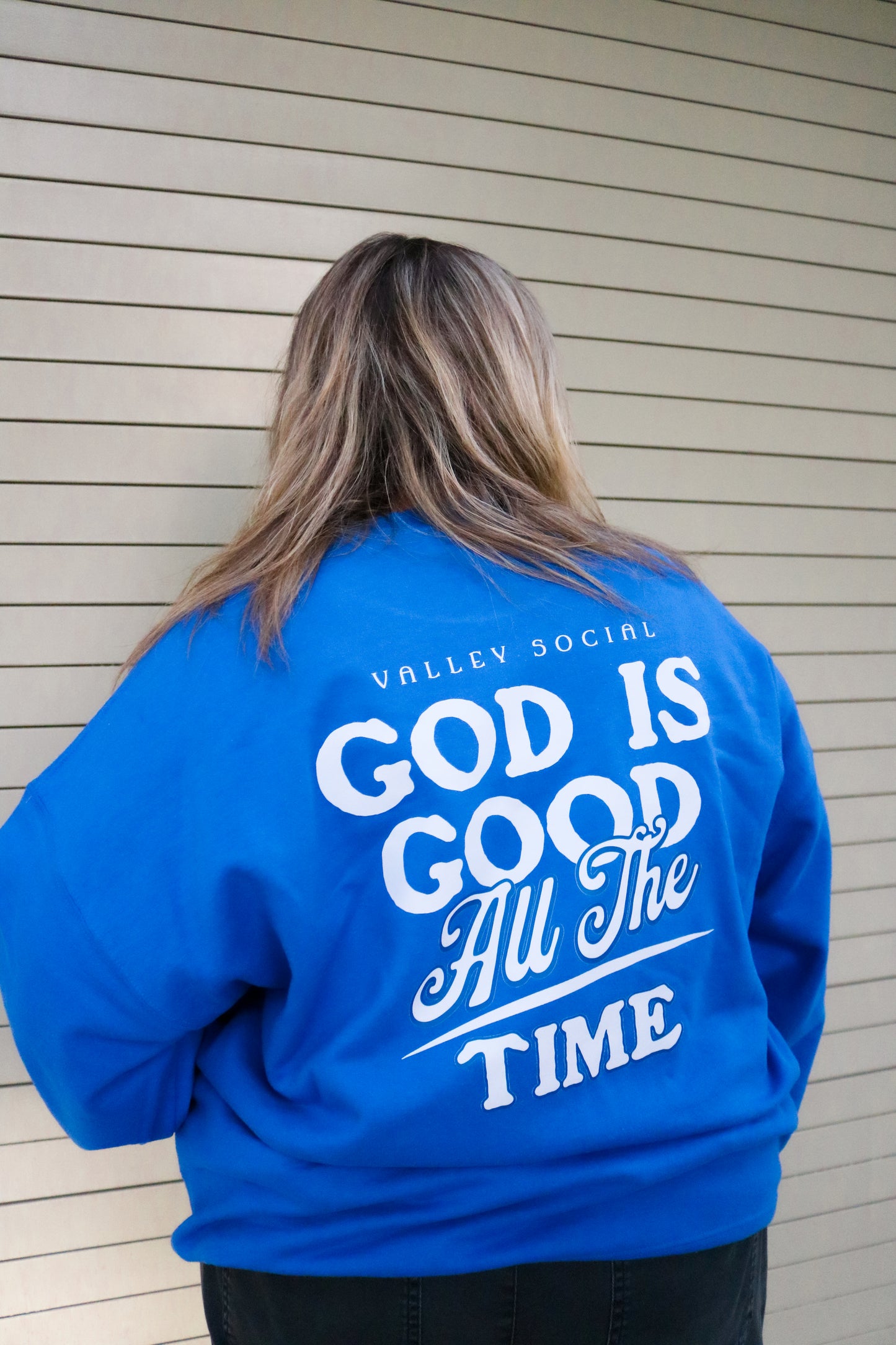 God is Good Blue Sweatshirt